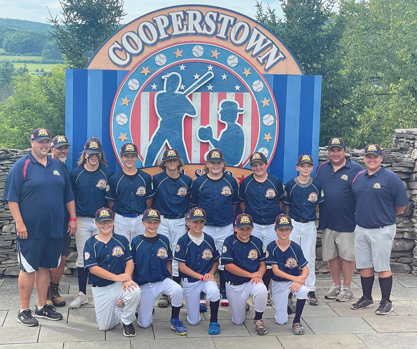 ROMANS COMPETE IN COOPERSTOWN &mdash;&nbsp;The 12U Rome River Rats spent the week at the Cooperstown All Star Village where the team played teams from around the country including New Jersey and California. The team went 3-3 in pool play then won a playoff game before being eliminated by the Cornwall Dragons. Rome players Braden Meeks and Bence Rowland led the tournament with six home runs each. Bottom row, from left: Eric Clarke, Trey Smith, Garrett Leonardo, Michael Fitzgerald and Brady Keith. Top row, from left, coach Rick Clarke, coach Tom Gaudet, Braden Meeks, Sammy Gaudet, Bence Rowland, Brayden Hull, Mason Wilkinsky, Owen Bougourd, coach Mike Fitzgerald and coach Danny Fitzgerald.