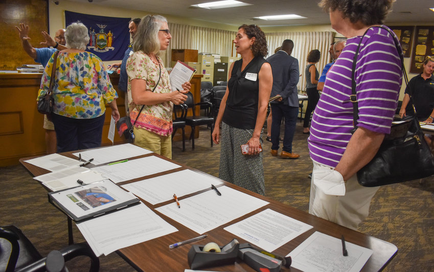 Officials and residents share ideas at the town of Eaton offices on Monday to outline a vision, goals, and potential projects that could result from a joint downtown revitalization application by  the villages of Cazenovia, Hamilton and Morrisville.