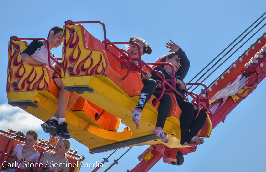 This ride swings you up and lets you drop all while whirling around and around.