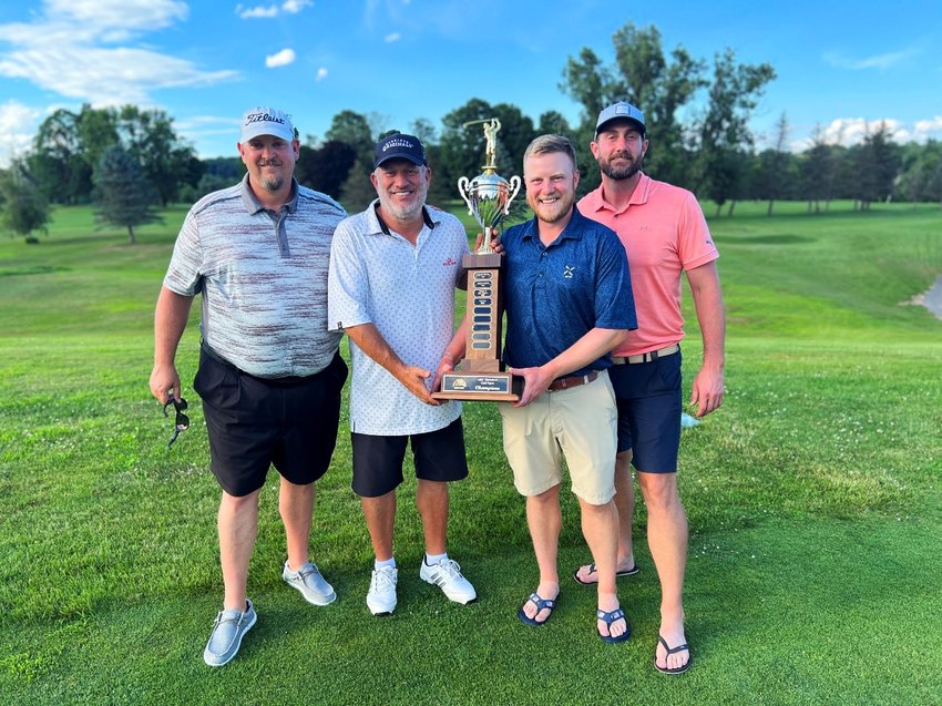 More than 140 golfers participated in the annual fundraising tournament for the Arc Herkimer recently at the MV Golf &amp;amp; Event Center, 6069 Route 5. The winning team of the captain and crew format were from the Alera Group &ndash; Relph Benefit Advisors and included, from left, Paul Metcalf, Scott Flansburg, Kyle Crosley, and Ian Walsh.
