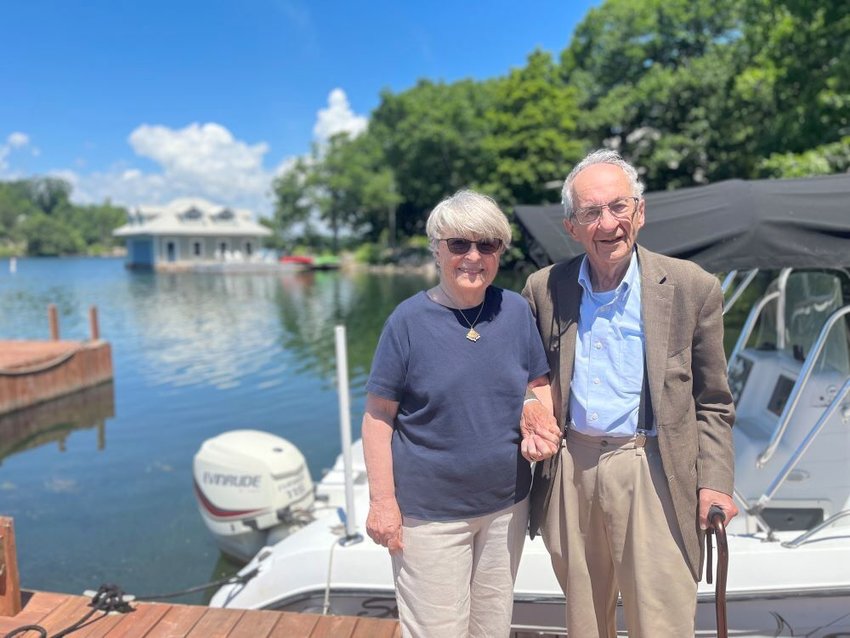 Susie Smith and her husband, Marceli Wein, at their property in the Thousand Islands.
