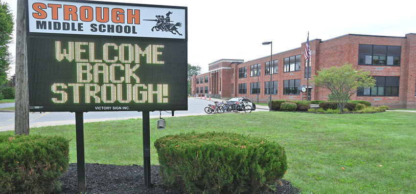 The Strough Middle School marquee is seen Sept. 16 at the corner of Laurel and Lee Streets in Rome. The school will be the site of the second of a series of AREA Community Conversation meetings, which begin Sept. 22 at RFA High School School.