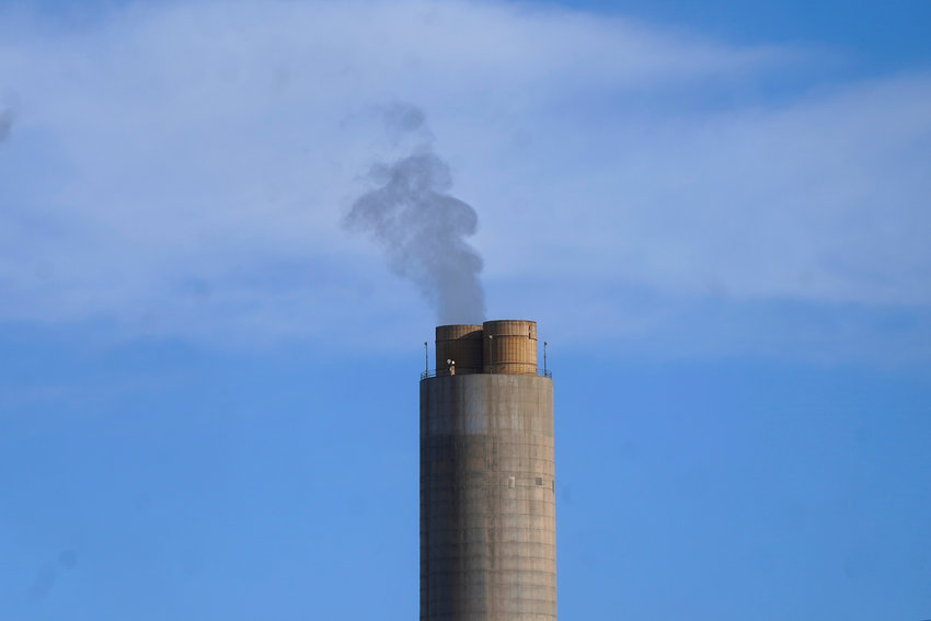 A smokestack stands at a coal plant on Wednesday, June 22, 2022, in Delta, Utah. On Monday, Sept. 19, the world&rsquo;s first public database of fossil fuel production, reserves and emissions launches.  It shows that the United States and Russia have enough fossil fuel reserves to exhaust the world&rsquo;s remaining carbon budget to stay under 1.5 degrees Celsius warming.