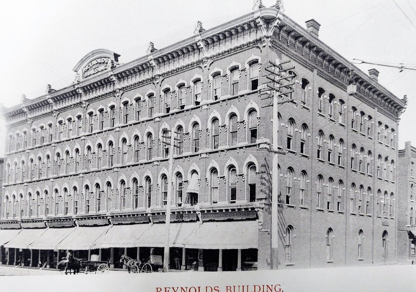 The Reynolds Building was a four-story shoe factory located on John Street in Utica. It operated until 1894.