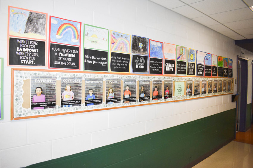 Projects by fifth grade students at Herkimer Central School connect reading and self-identification after they read the book 'The Best Part of Me.'