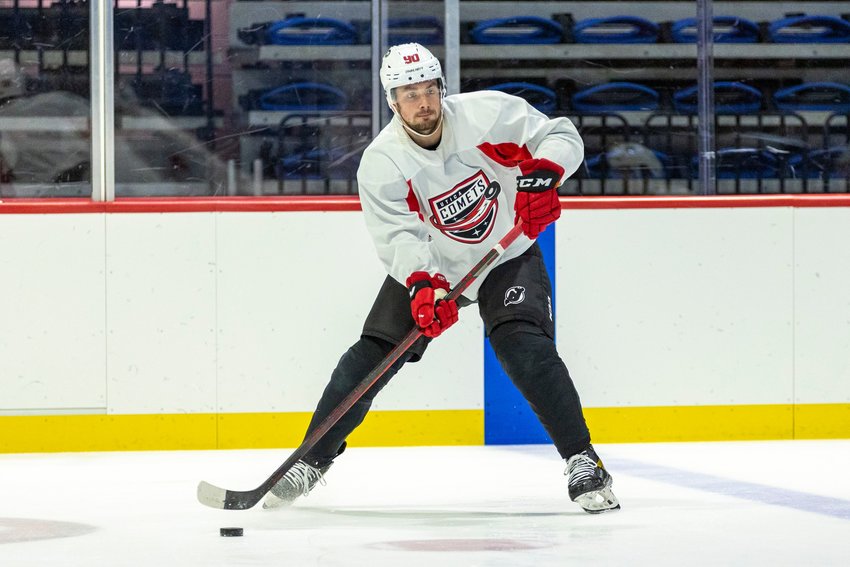 Zach Senyshyn is a new addition to the Utica Comets this season. He&rsquo;s played 259 regular-season games in the AHL, mostly in five seasons with the Providence Bruins. He also spent time with Belleville during the 2021-22 season.