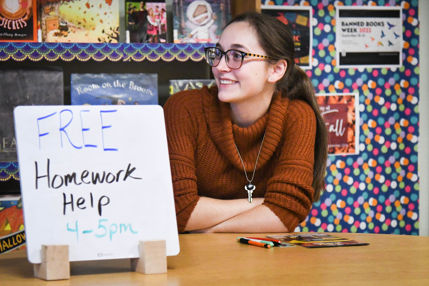 Emily Rundle offers free homework help from 4-5 p.m. Tuesdays at Jervis Public Library in Rome.