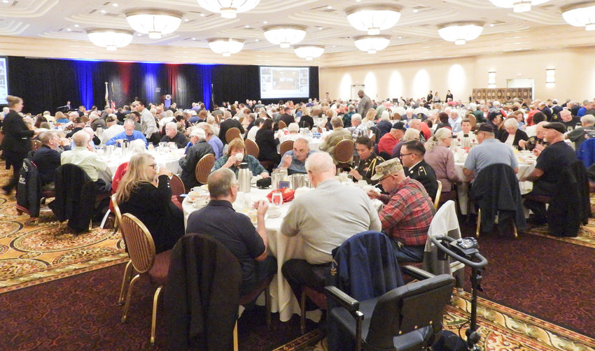 People attend the 21st annual Veterans Recognition Ceremony and Breakfast hosted by the Oneida Indian Nation on Tuesday, Nov. 1