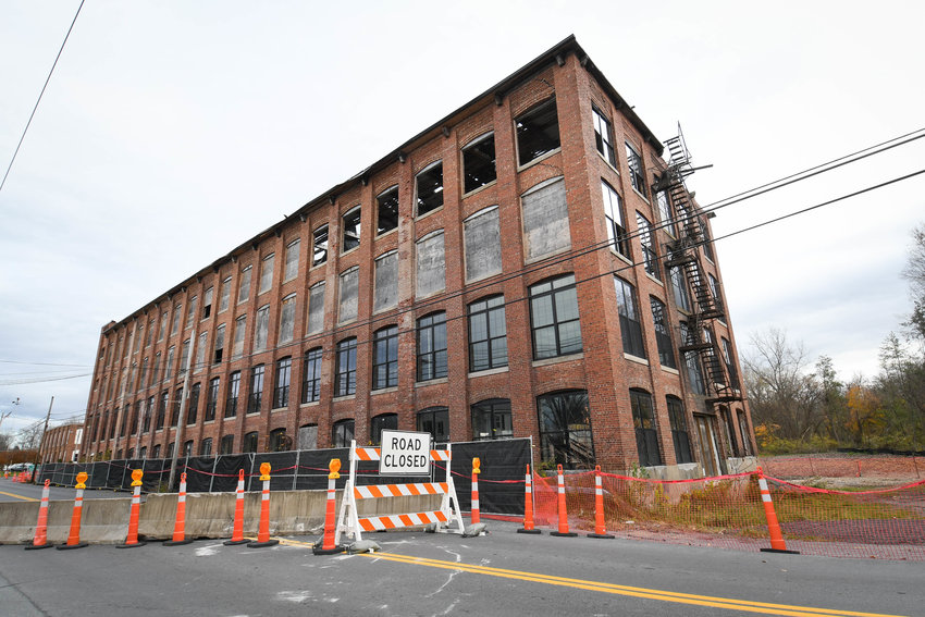 Demolition started Tuesday to demolish the old mill building located on Main Street in Clark Mills.