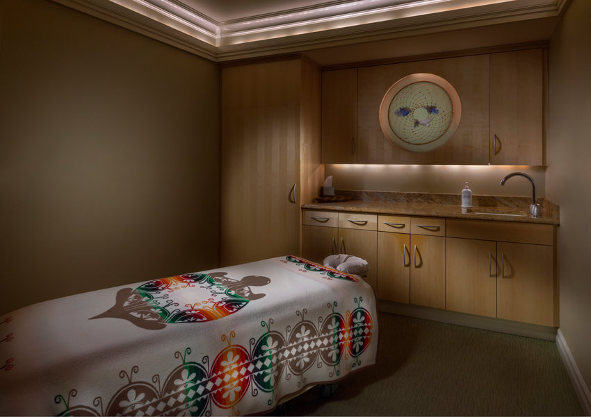 A massage room at Turning Stone&rsquo;s Skana Spa