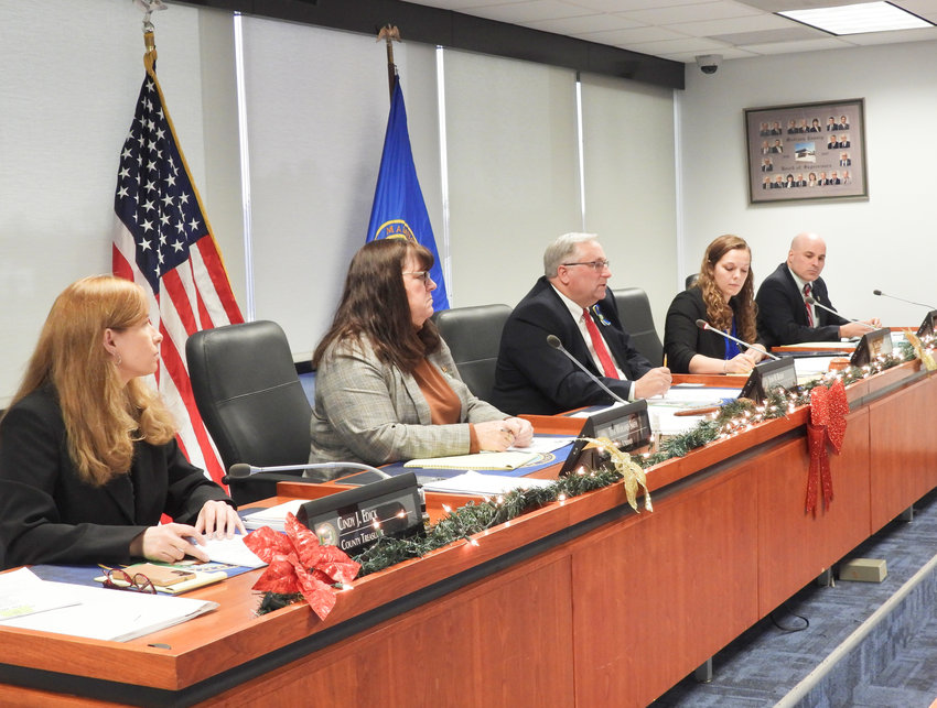 The Madison County Board of Supervisors meets on Thursday, where the County's 2023 budget is adopted. Madison County Chairman John Becker, center, thanked the employees of Madison County for their hard work and congratulated them on recent contract negotiations