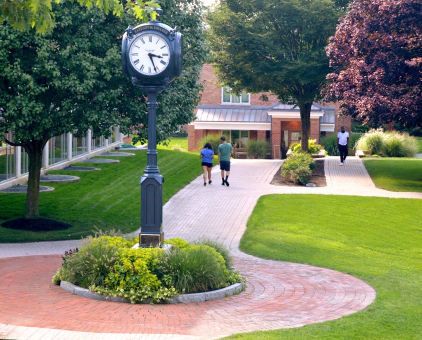 Students walk along the campus in this Cazenovia College file photo. The college announced it will close permanently following the Spring 2023 semester.  Officials say the college will assist students shy of degree requirements with transferring to other colleges.