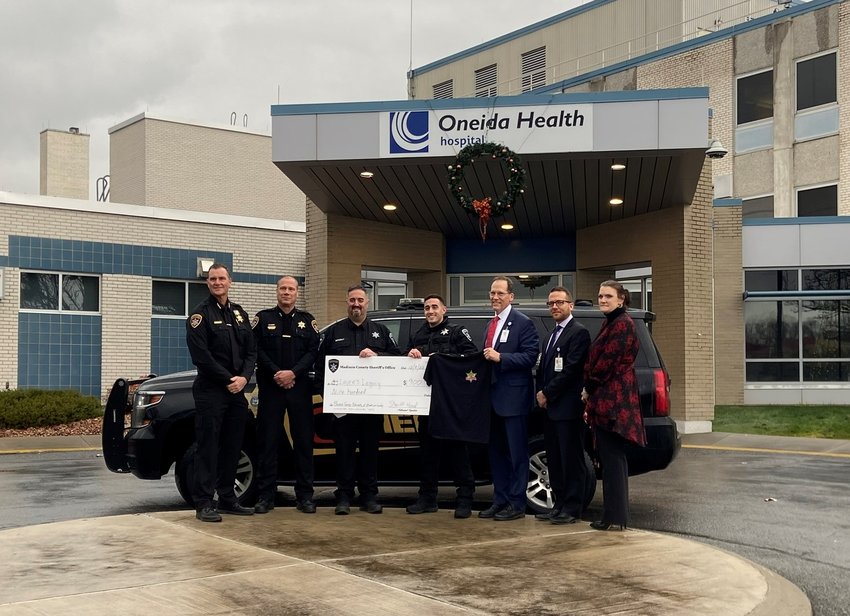 Members of the Madison County Sheriff&rsquo;s Office donated $900 to the Laurie&rsquo;s Legacy Fund of Oneida Health Foundation to support local breast cancer patients.