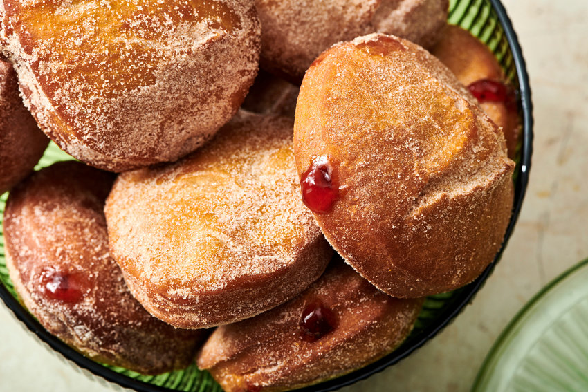 In Jewish homes, jelly doughnuts are often enjoyed during Hanukkah and are known as Sufganiyot.