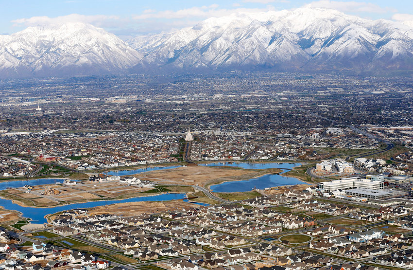 Homes in suburban Salt Lake City are shown, April 13, 2019. According to estimates released Thursday, Dec. 22, by the U.S. Census Bureau, the U.S. population grew by 1.2 million people this year, with growth largely driven by international migration, and the nation now has 333.2 million residents.