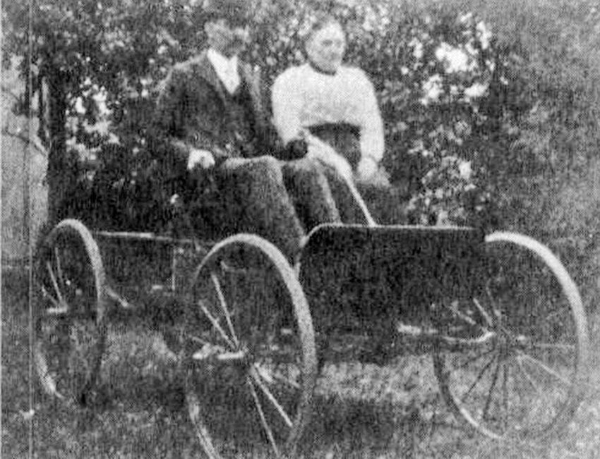 Automotive pioneer Frank Snell of Waterville drives his &ldquo;horseless carriage&rdquo; in this vintage photo. Snell will be remembered at 2 p.m. Jan. 7 at the Oneida County History Center in Utica.