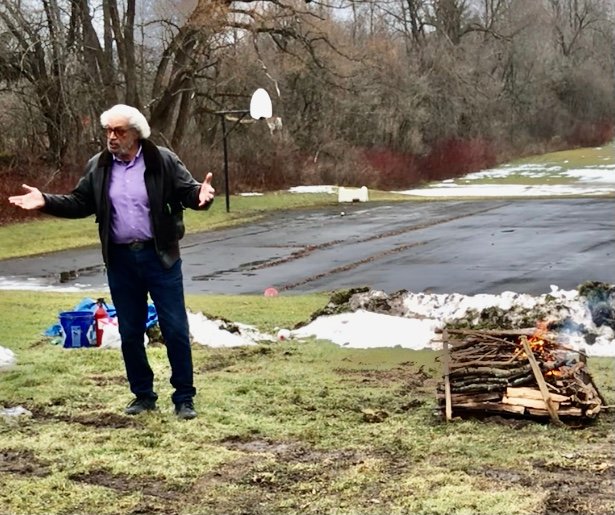 The annual New Year's Eve Watch Fire was lighted once again Saturday by retired United States Navy Commander Owen Corpin at the National Abolition Hall of Fame and Museum to guide the souls of freedom seekers and their supporters to Peterboro.