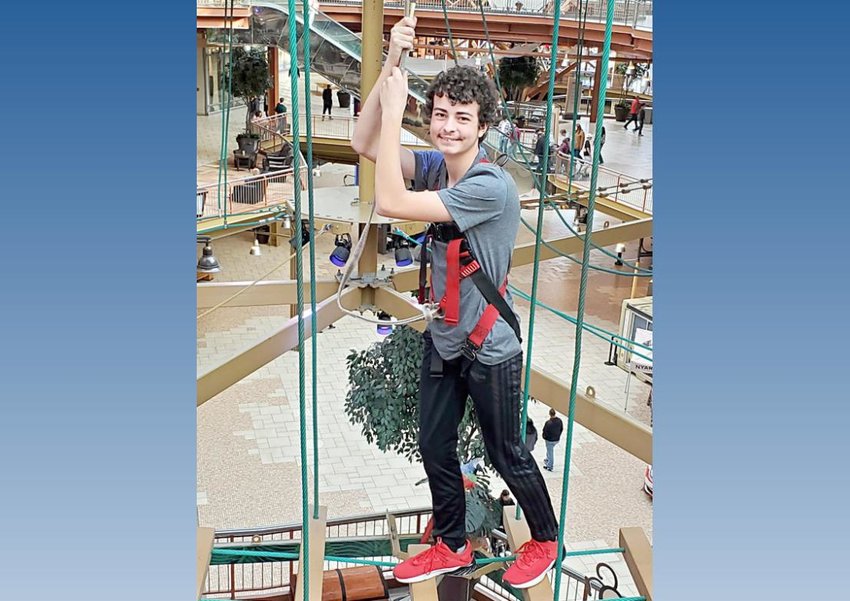 Gabriel Stone of Oneida Castle climbs the ropes at WonderWorks at Destiny USA in Syracuse. WonderWorks is offering Science Week activities from 1-3 p.m. Feb. 20 through Feb. 24.