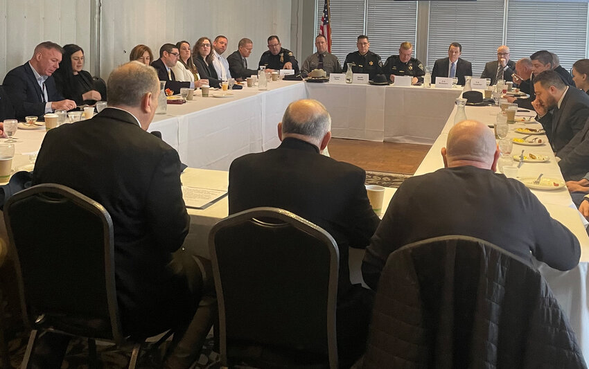 Law enforcement officials met with local business leaders at the Genesis Group's Regional Law Enforcement Forum on Wednesday, March 22, at Hart's Hill Inn in Whitesboro.
