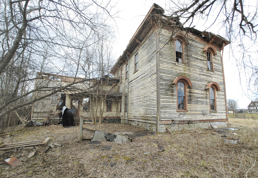 The dilapidated Shull House is part of a lawsuit filed by the Rome Historical Society against the owners of the Erie Canal Village. RHS wants this building demolished, among other property-related demands.