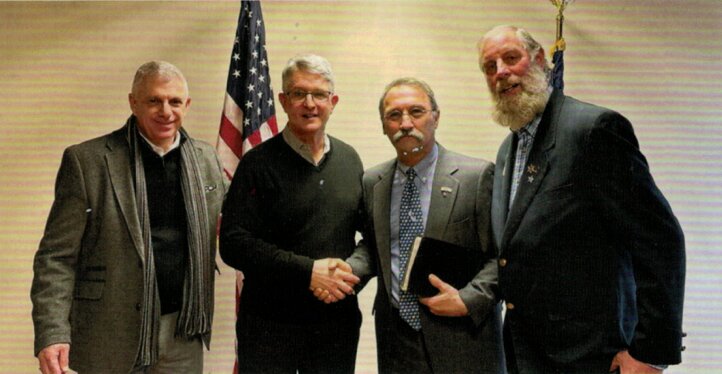 Farmers have a voice in the area&rsquo;s 22nd Congressional District. Above, congratulating Rep. Brandon Williams following a swearing in ceremony is, from left: Oneida County Executive Anthony J. Picente Jr.; Williams; former state assemblyman and current 22nd Congressional District 22 Manager John Salka; and local farmer and agricultural adviser Ben Simons of Steuben.