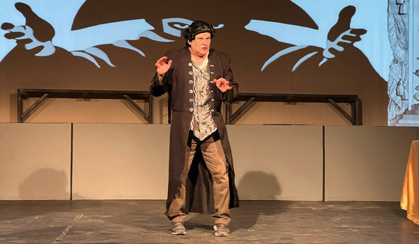 Actor Richard Stoodley performs as Antonio Salieri in Rome Community Theater&rsquo;s production of &ldquo;Amadeus&rdquo; by playwright Peter Shaffer. Performances will be at 7:30 p.m. Friday and Saturday, April 14-15, and at 2:30 p.m. on Sunday, April 16. A second weekend of performances take stage on Friday and Saturday, April 21-22, at 7:30 p.m. and Sunday, April 23, at 2:30 p.m.