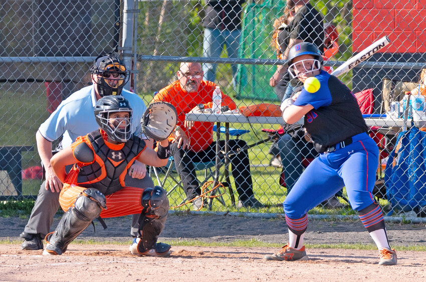 Oneida&rsquo;s Bethany Honness starts her swing in a game Thursday against host Rome Free Academy. Honness had two hits and two runs with four RBIs in the team&rsquo;s 11-6 win.