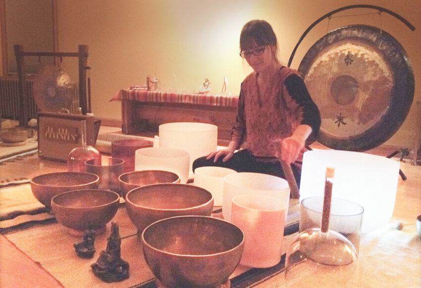 Certified sound healing practitioner Andrea Lisette Villiere will offer free sessions to the public at 5:30 p.m. May 23 at the Old Forge Library.