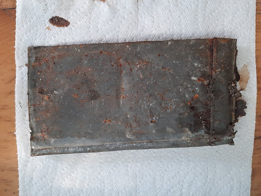 The flattened metal case, which housed the 200-year-old charter of the Utica Knights Templar Commander, has been found, although the charter was destroyed by the elements. The original documents will be replaced by a high quality replica, girded by the original charter&rsquo;s ribbon and lead Templar seal which survived, according to organization officials.