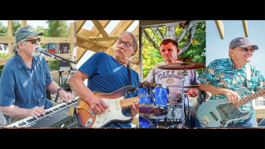 The Moss Back Mule Band, featuring, from left, Dave Liddy, Steve Quenneville, Dave Pallas and Hal Kent, will perform on June 3 at Unity Hall&rsquo;s Landecker Auditorium in Barneveld.