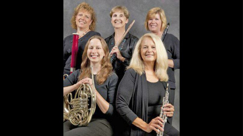 Jewel Winds will lead &ldquo;Music for Winds and Keys&rdquo; at Grace Church in Utica on June 2. Seated: Claire McKenney, left, Janelle Bookhout. Standing: Judy Marchione, left, Cornelia Brewster, Colleen O&rsquo;Neil.