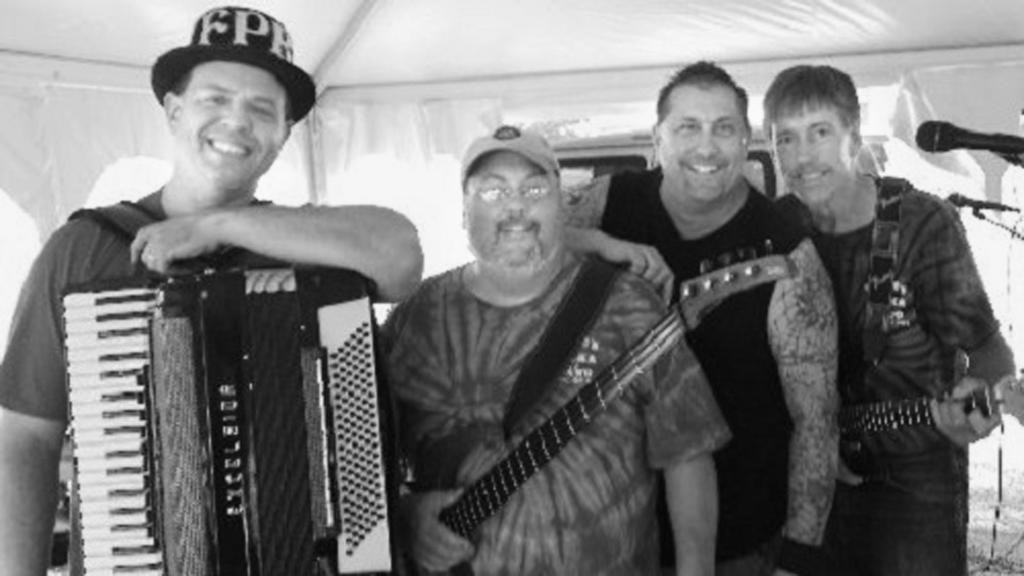 NOMINATED — Fritz’s Polka Band has been nominated for a number of awards honoring them for their work as individuals and for song composition. From left are 1989 National Accordion Contest winner Fred “Fritz” Scherz Jr., bass guitarist Gabe Vaccaro, drummer Mike Faraina and guitarist Frank Nelson.
 (Photo submitted)
