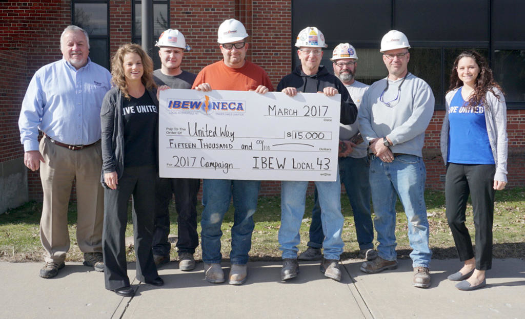 Electrical workers union donates 15,000 Daily Sentinel
