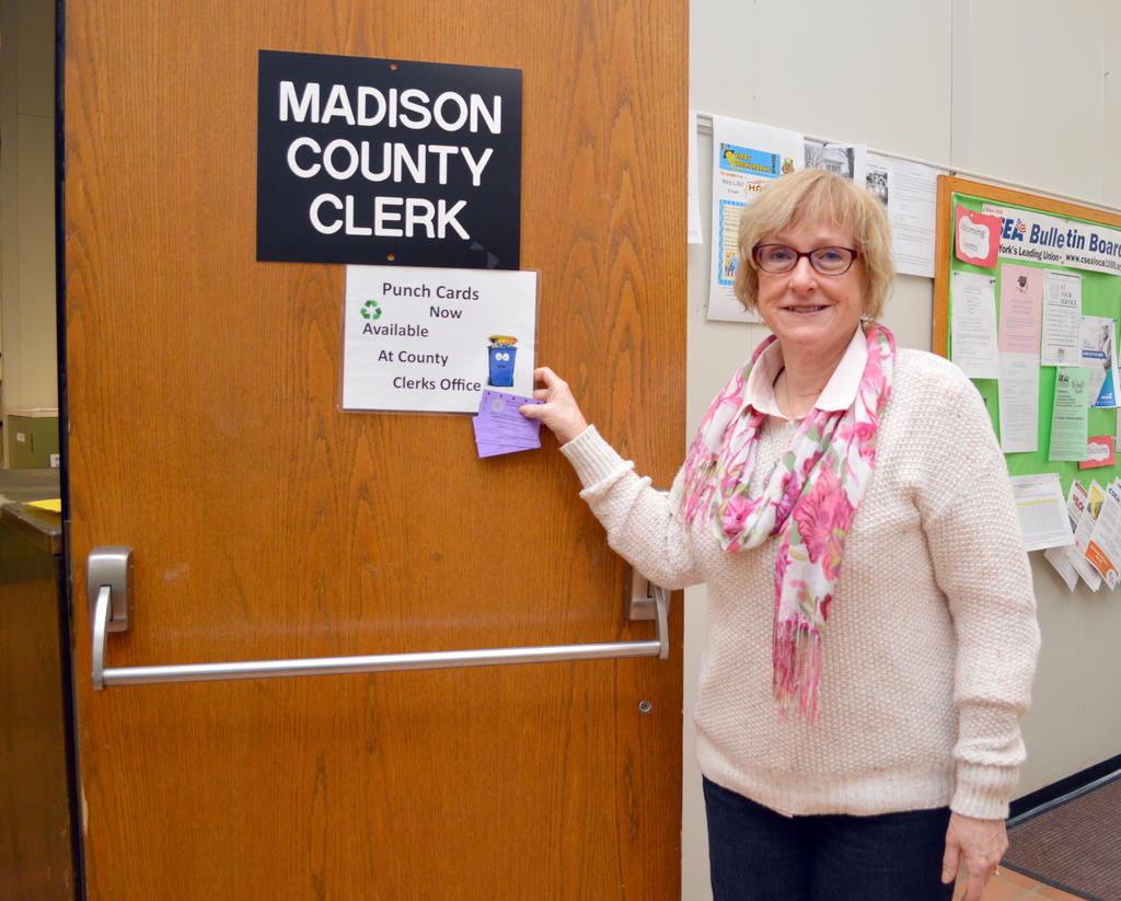 Madison County Clerk s office selling solid waste punch cards Daily