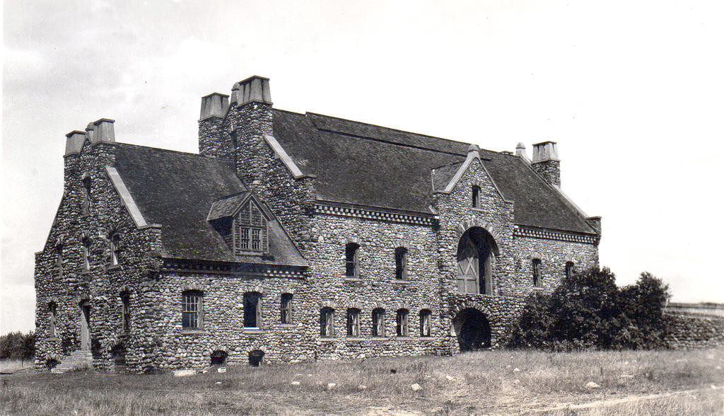 GUTTED BY FIRE — Only the walls were left standing, after the Stone Barn Castle was heavily damaged by a fire in 1946.