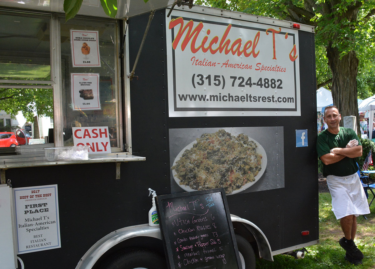 A ROLLING RESTAURANT — Known to his friends as Mike, or Mickey, Trunfio and his wife, Karen have a popular eatery at 8390 Seneca Turnpike in New Hartford, but the food truck gives them a chance to bring their menu to those who live in all parts of Utica. The Clinton residents serve North and East Utica, plus the suburbs at different area events.