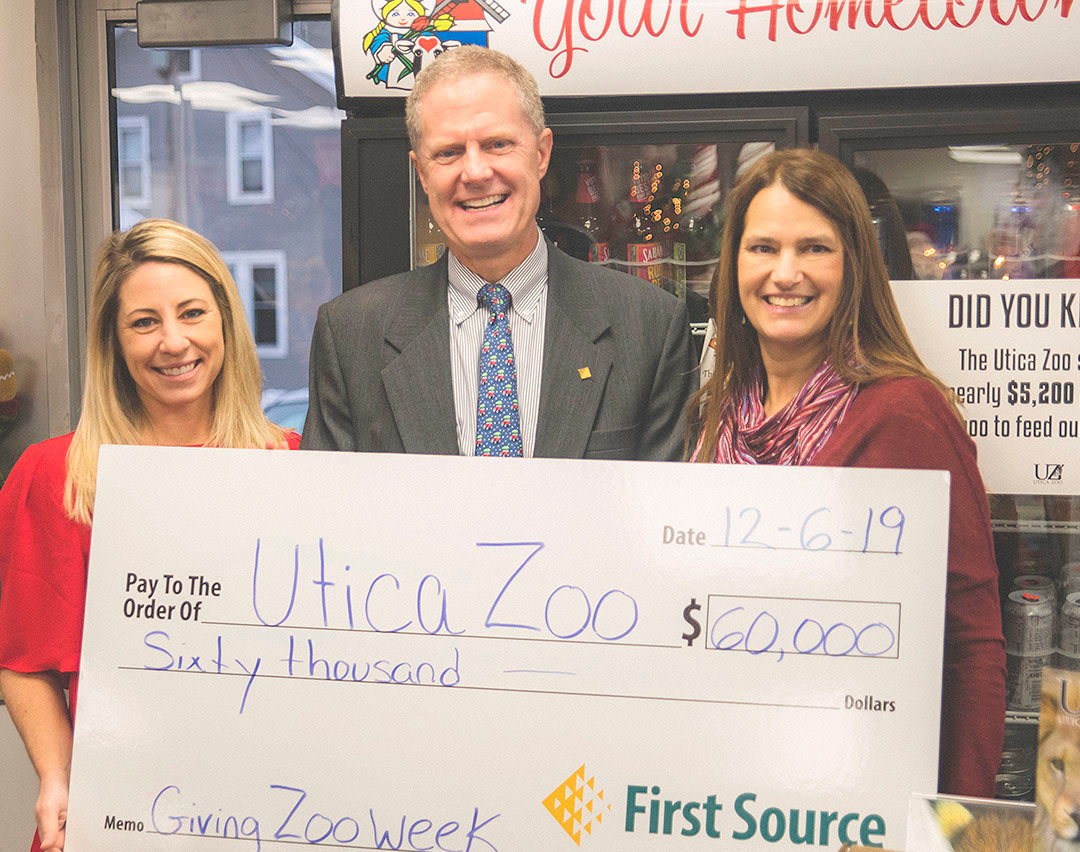 First Source FCU Supports Utica Zoo s Educational Efforts With 60 000 