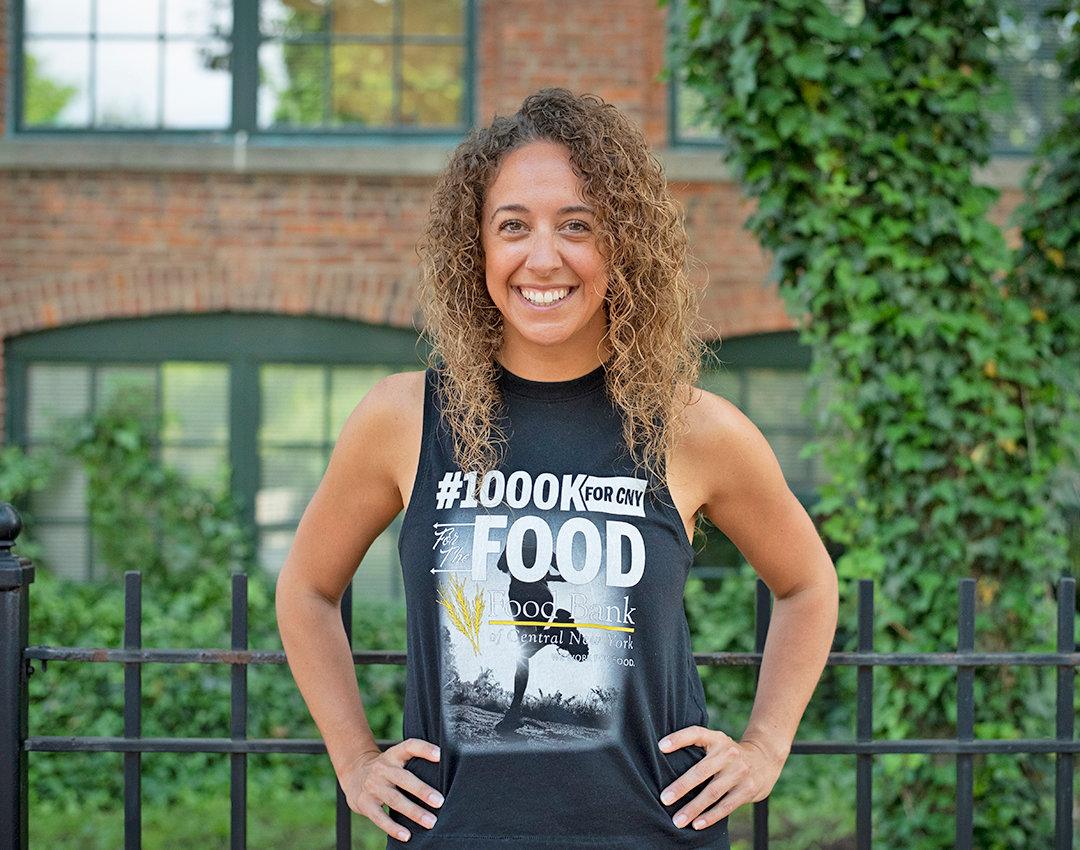 RUNNING TO END HUNGER — Amber Howland of Syracuse, formerly of Rome, is running a 108-day 1,000K virtual race to help support local businesses struggling during COVID-19, and raise money for the Food Bank of CNY to help feed local families in need.