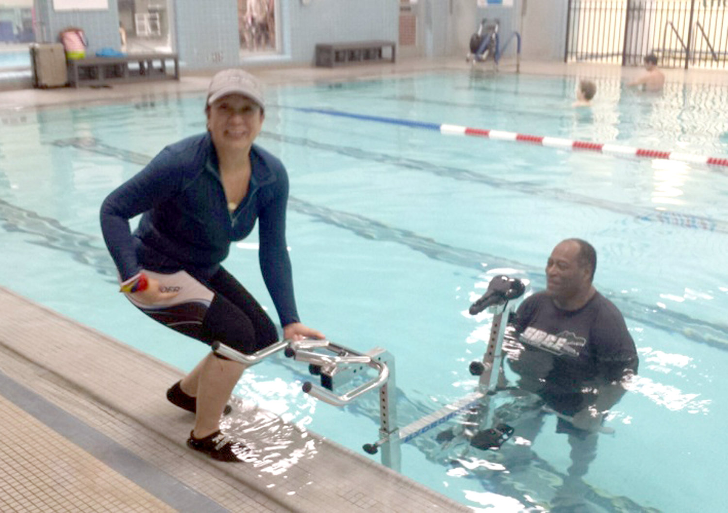 MAKING WAVES — The Rome Family YMCA shows off one of its new hydro spin cycles at its 301 W. Bloomfield St. facility in this file photo.