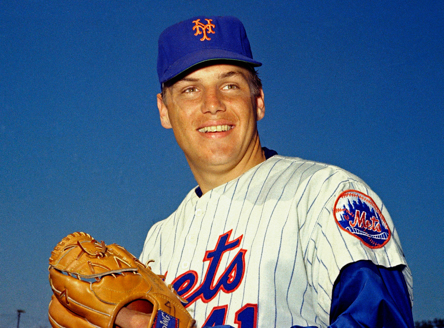 THE FRANCHISE — In this March 1968 file photo, New York Mets pitcher Tom Seaver poses for a photo, location not known. Seaver, the galvanizing leader of the Miracle Mets 1969 championship team and a pitcher who personified the rise of expansion teams during an era of radical change for baseball, has died. He was 75. The Hall of Fame said Wednesday night, that Seaver died on Aug. 31 from complications of Lewy body dementia and COVID-19.