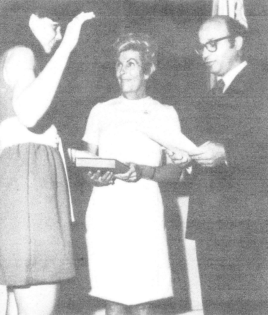 SWORN IN — Phyllis Shantz (far left) being sworn in to the United States Secret Service.