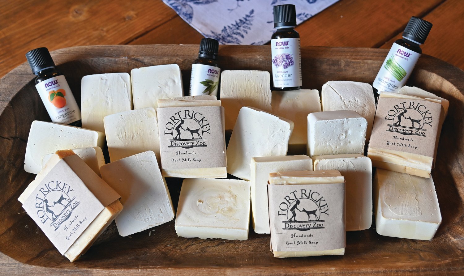 NEW SOAPS — The popular animal discovery zoo Fort Rickey has started its own line of goat milk soaps for sale to the general public.