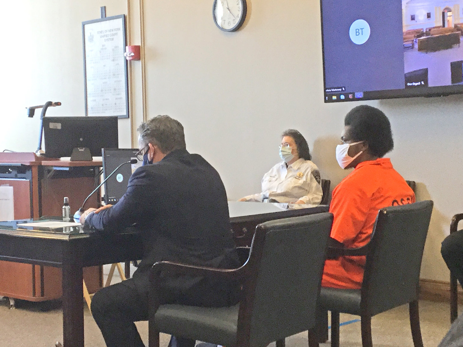 SUPPRESSION HEARING HELD — Travon Golden, of Canandiagua, appeared for a suppression hearing in County Court on Monday. Golden is one of two men charged in the August shooting of Tyler McBain in Oneida Castle. A trial is tentatively scheduled for the fall.