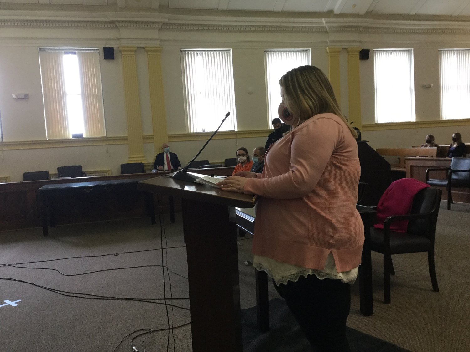 A MOTHER REMEMBERS — Kim Devins, mother to Bianca, also spoke in court Tuesday morning. She recalled happy car rides with Bianca, and spoke of her daughter’s desire to help others. Devins said she is living a “nightmare” as the death and the photos still haunt her.