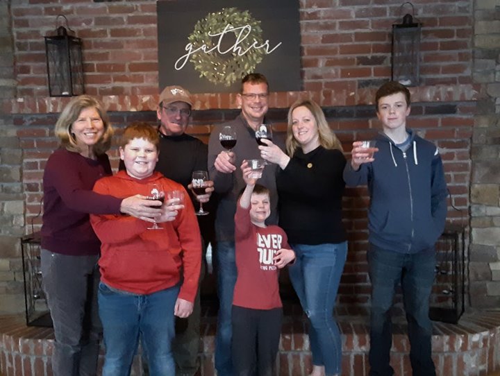 TUG HILL VINEYARDS — Sue and Mike Maring, left, have successfully transferred ownership of Tug Hill Vineyards in Lowville to Taren and Jon Beller and their three sons.