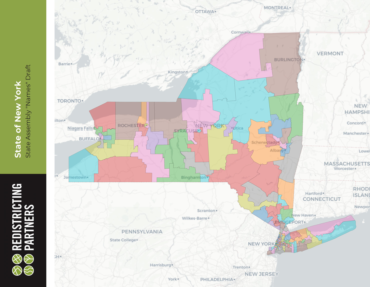 ASSEMBLY SEATS — Here's a breakout map of the proposed redistricting map for the New York State Assembly.