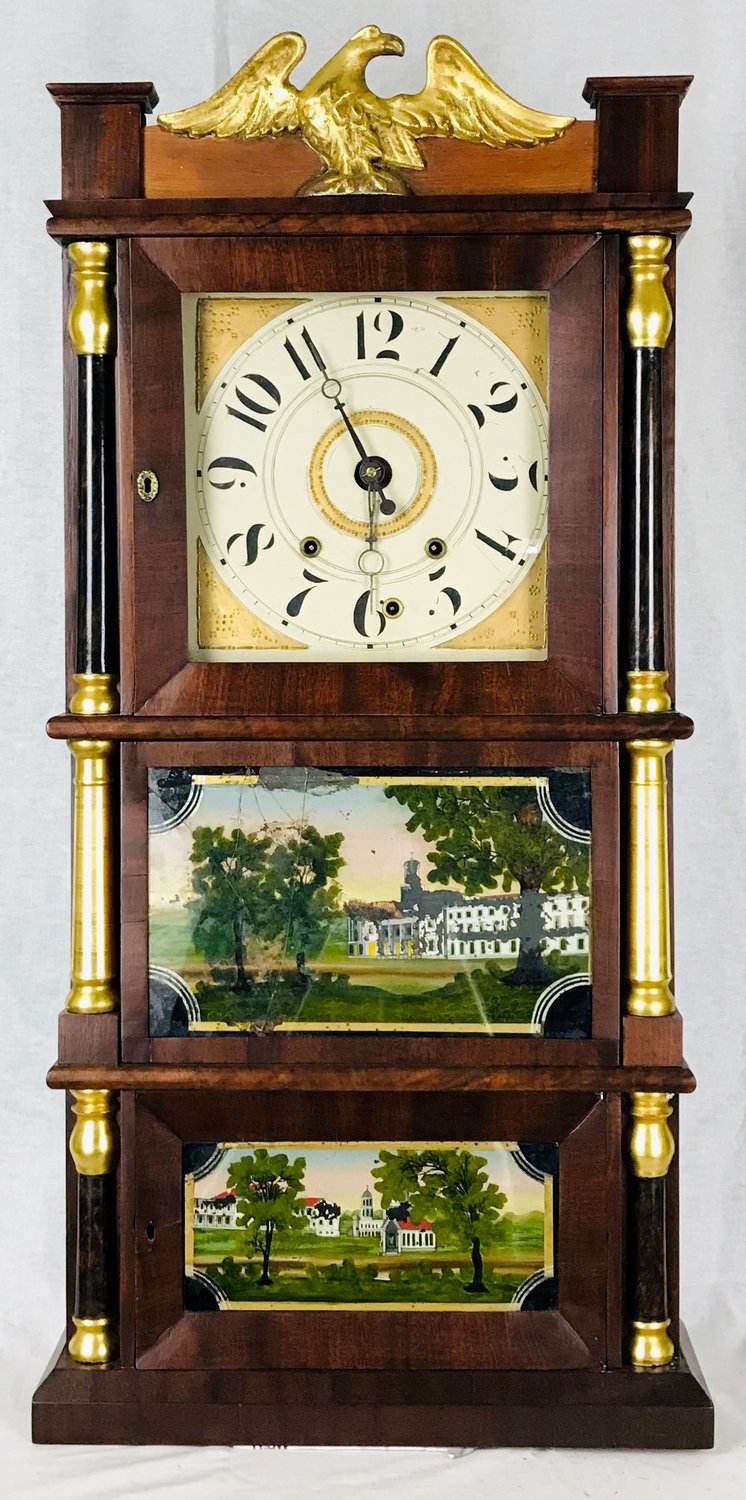 EARLY AMERICANA — Clocks made in Madison County in the mid 1800s will be on display at the Madison County Historical Society from Nov. 1 to Dec. 19. The owner of the collection, Russell Oechsle, will be offering guided tours on Nov. 21 and 28 at 1 p.m. and Dec. 12 and 19 at 1 p.m.