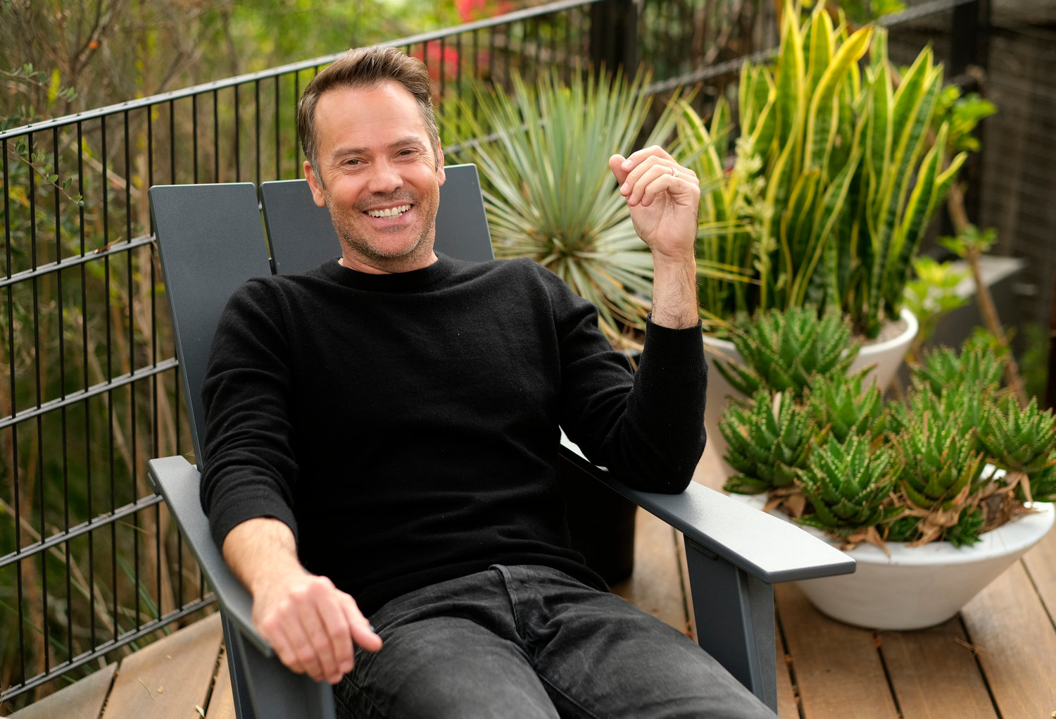 PORTRAIT POSE — Actor Barry Watson poses for a portrait at his home in the Brentwood section of Los Angeles on Oct. 22, to promote a reboot of the Michael Landon TV series, “Highway to Heaven,” which co-stars Jill Scott as an angel sent to earth to help people.