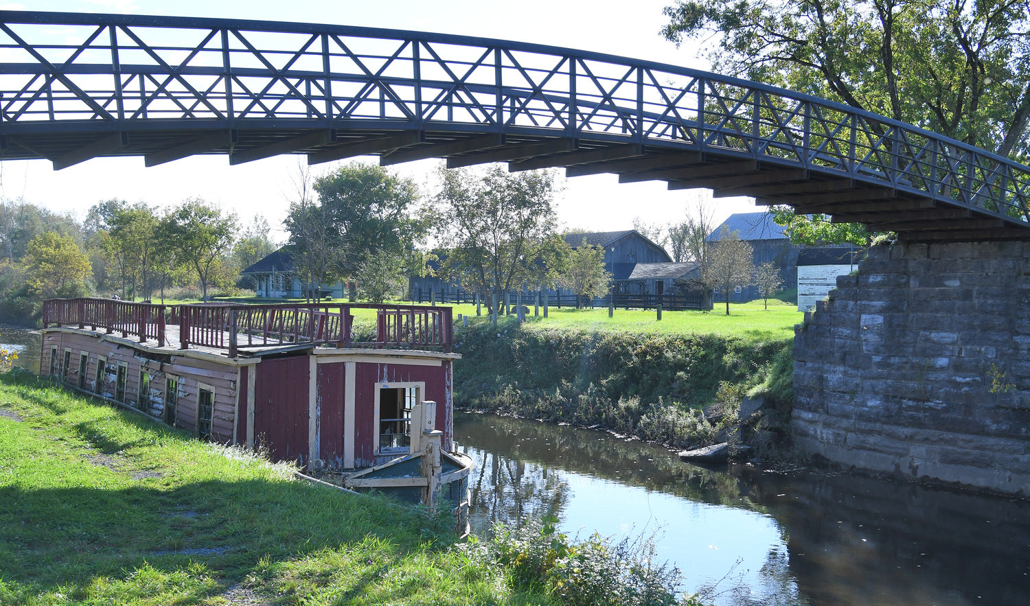 BRIDGING THE GAP — The former Erie Canal Village in west Rome is shown in this October file photo. Proposed legislation before the city’s Common Council could create a new Heritage District, paving the way for much needed improvements and repairs of the site.