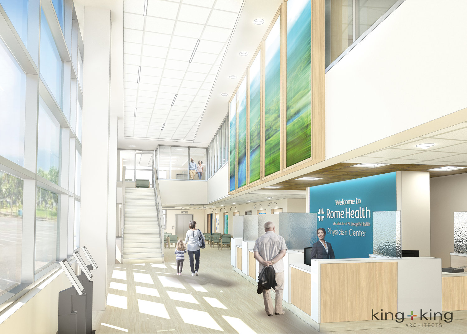 GLIMPSE INTO THE FUTURE — Here is an artist’s rendering of the $11.4 million Physican Center, which broke ground today at Rome Health. When complete, providers from the hospital’s affiliated practices will relocate to the new center at Rome Health, 1500 N. James St.